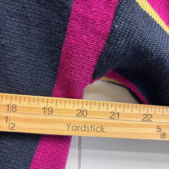 Vintage Lilli Ann Collections Womens 80s Preppy Striped Cardigan Size 10 Classic - Picture 4 of 8